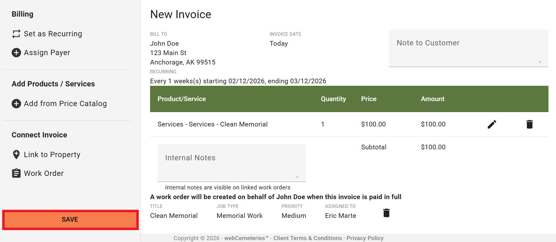 Recurring Invoices Examples How to create a Recurring Invoice