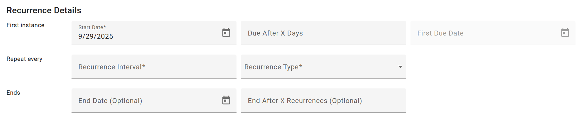 How to create a Recurring Work Order